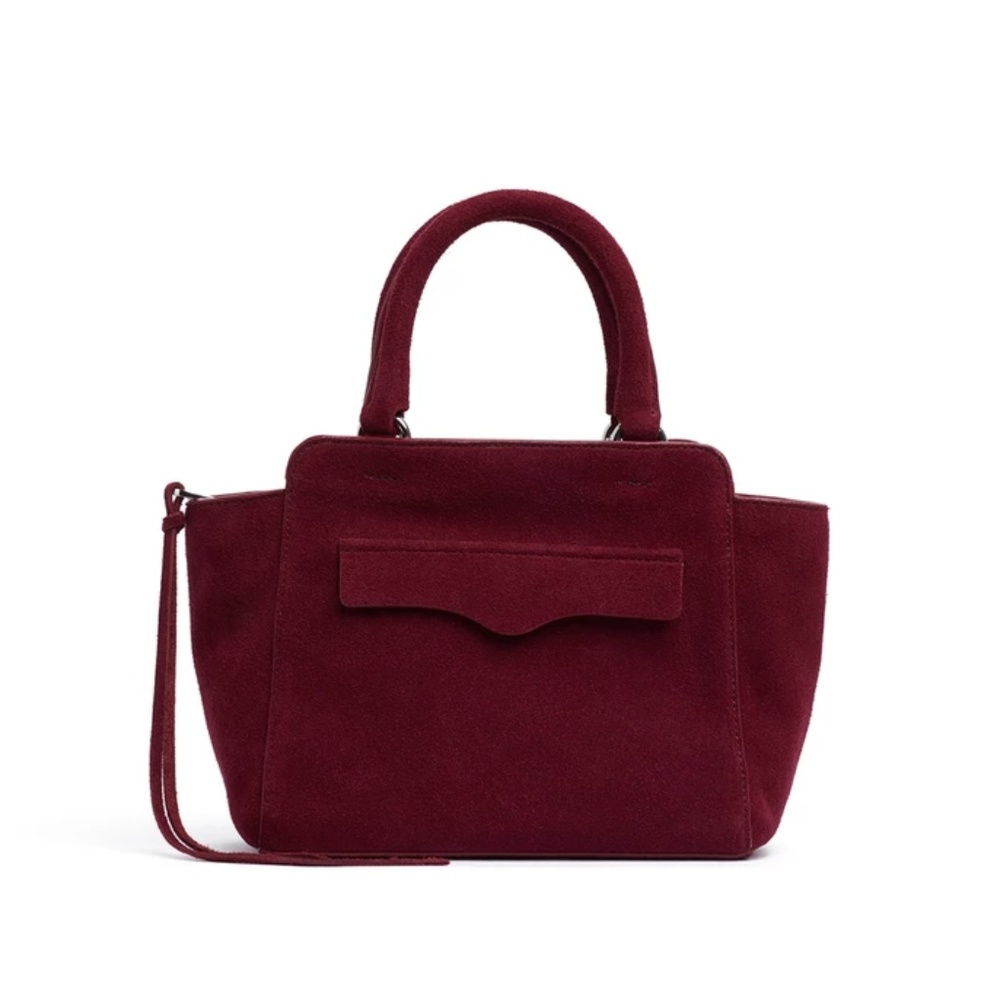 Rebecca Minkoff Avery Mini Tote Dark Red Leather NWT